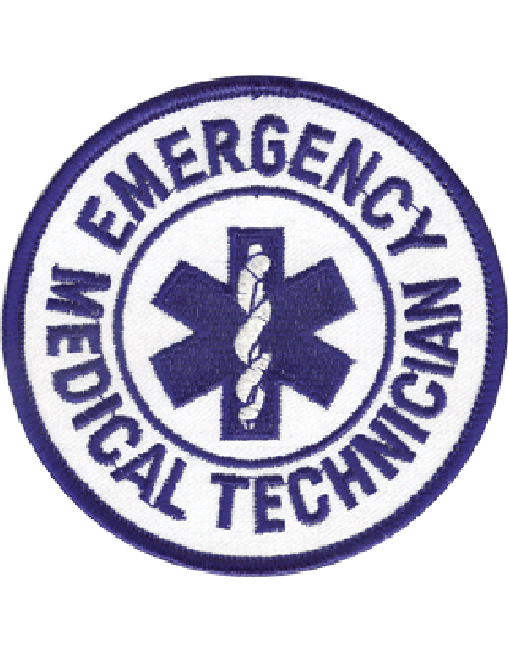 Emergency Medical Technician (EMT) Round Patch - Blue