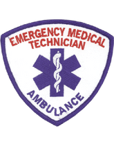 Emergency Medical Technician (EMT) with Ambulance Patch (Red & Blue)