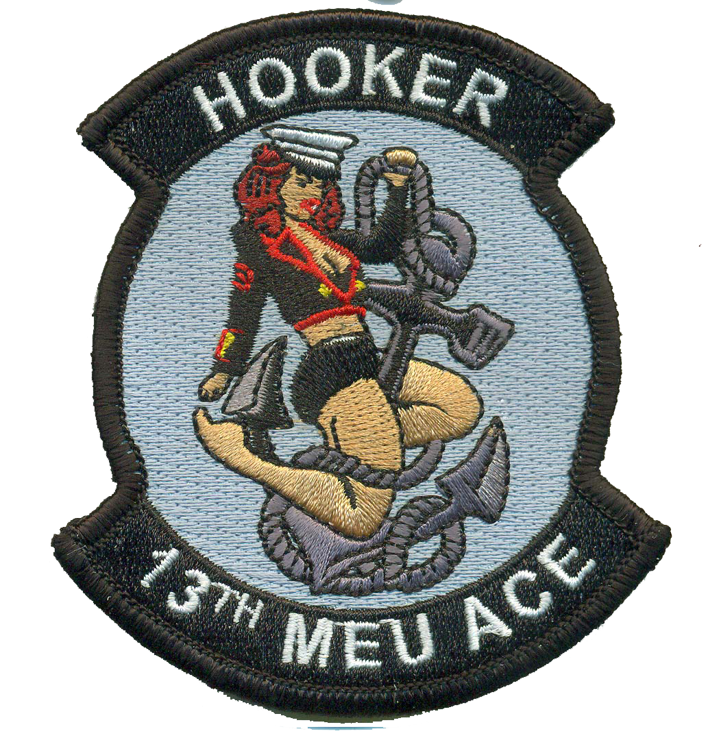 13th MEU ACE Hooker USMC Patch - with HOOK Fastener