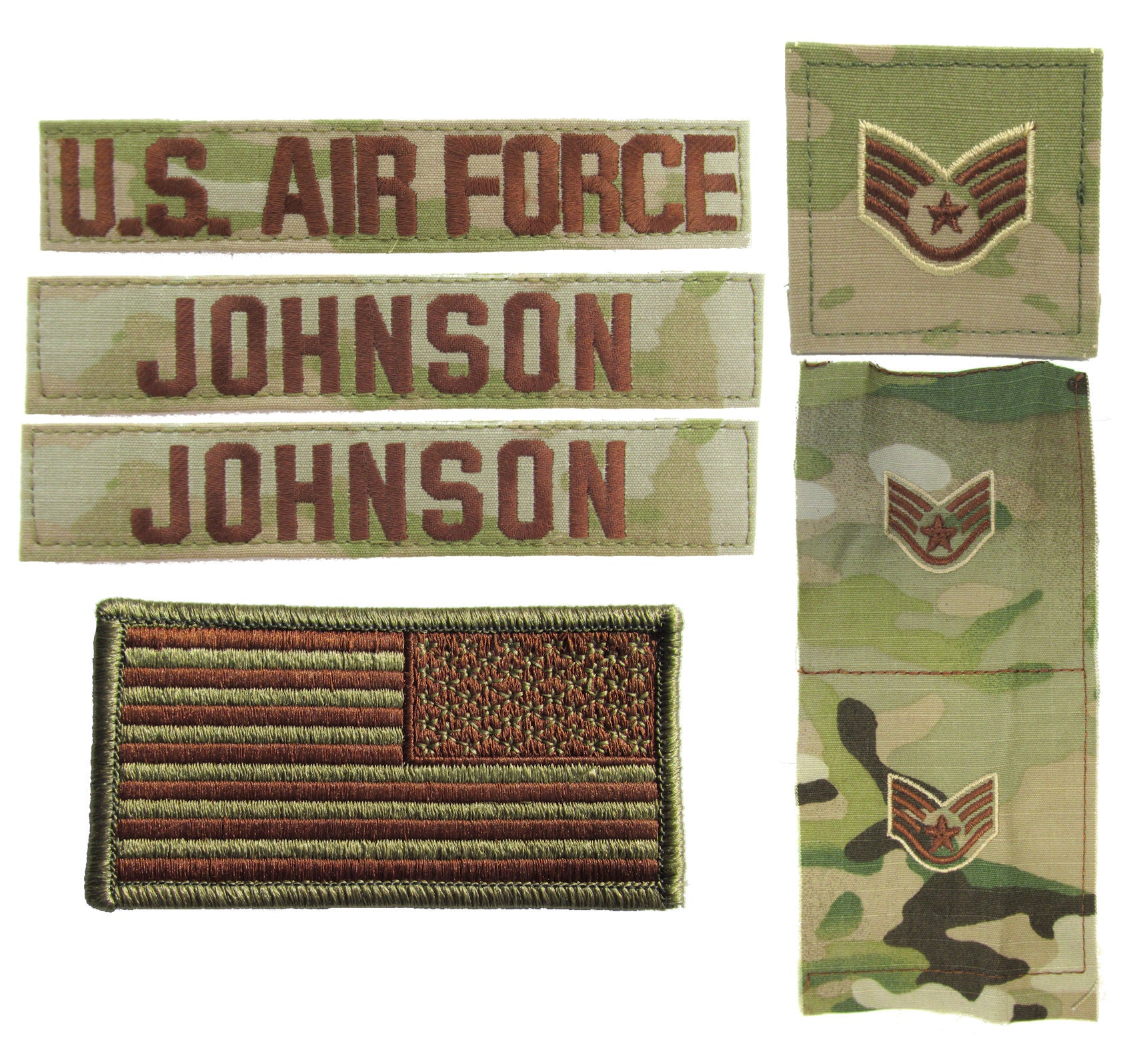 Air Force OCP Name Tape and Rank - Package Deal