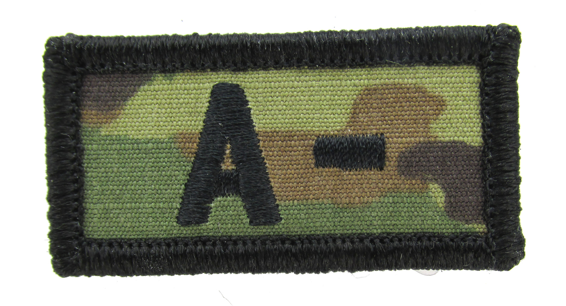 Embroidered OCP Blood Type Patches 1x2 Inch - Black or Spice Brown