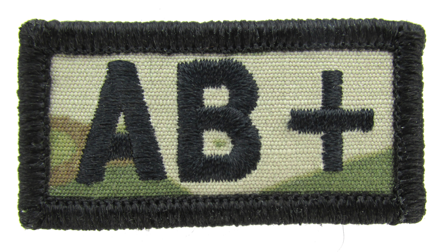 Embroidered OCP Blood Type Patches 1x2 Inch - Black or Spice Brown