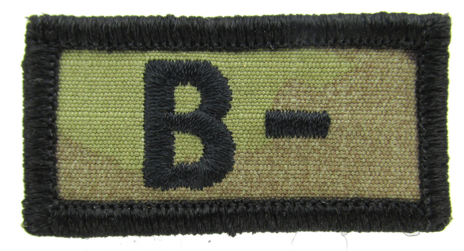 Embroidered OCP Blood Type Patches 1x2 Inch - Black or Spice Brown