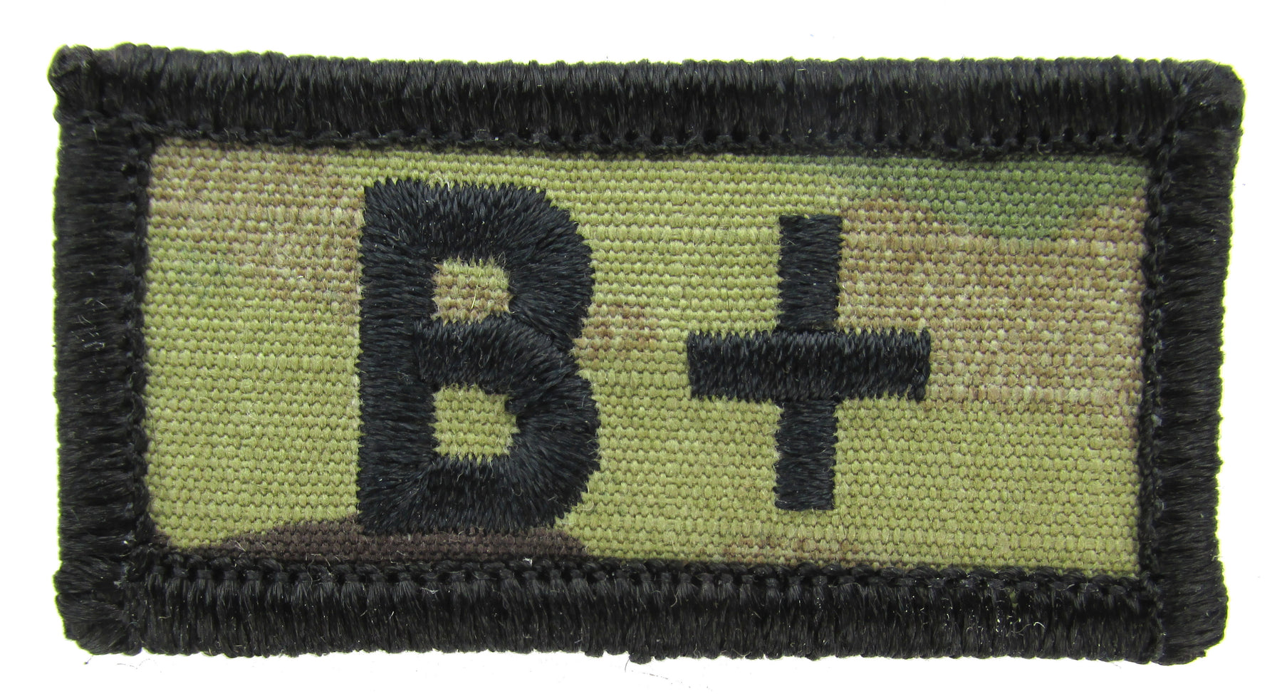 Embroidered OCP Blood Type Patches 1x2 Inch - Black or Spice Brown