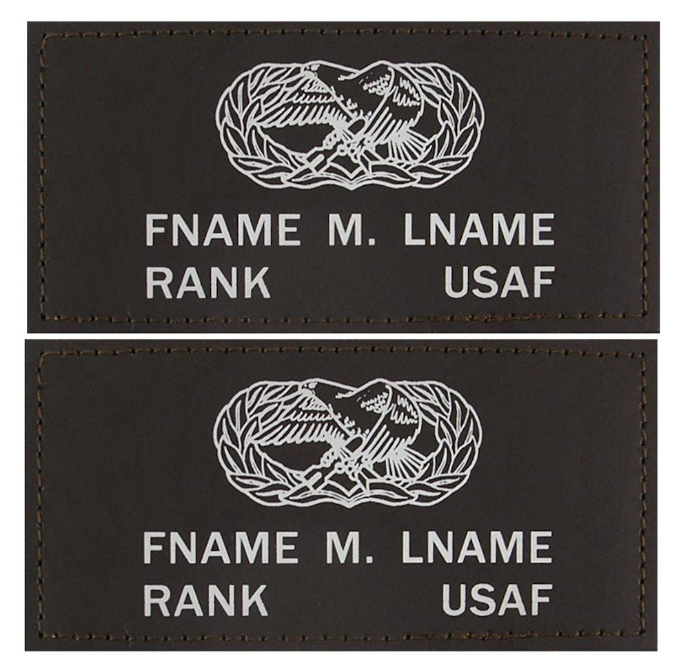 U.S. Air Force Leather Flight Badge BROWN - 1 Pair