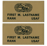 U.S. Air Force Leather Flight Badge - TAN - 1 Pair