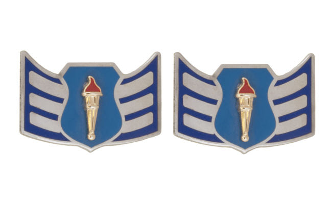 Air Force JROTC Enlisted Rank - Metal Insignia - 1 Pair