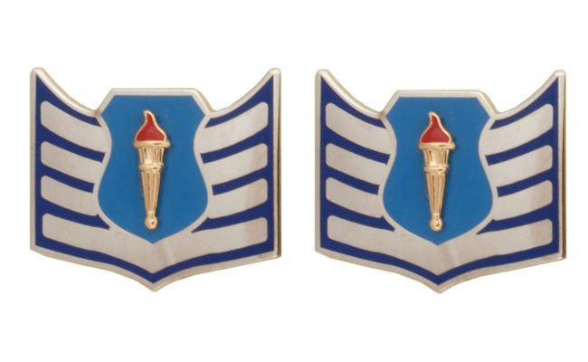 Air Force JROTC Enlisted Rank - Metal Insignia - 1 Pair