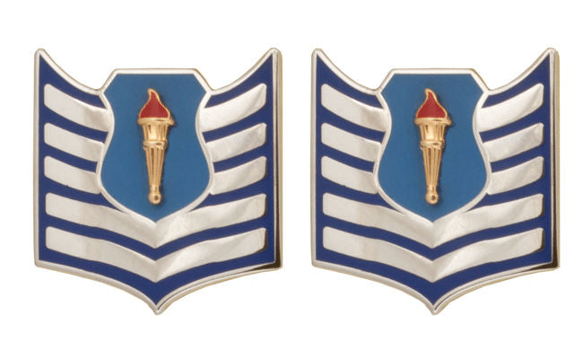 Air Force JROTC Enlisted Rank - Metal Insignia - 1 Pair