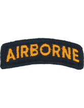 Airborne Tab Patch - Gold on Black - Full Color Dress