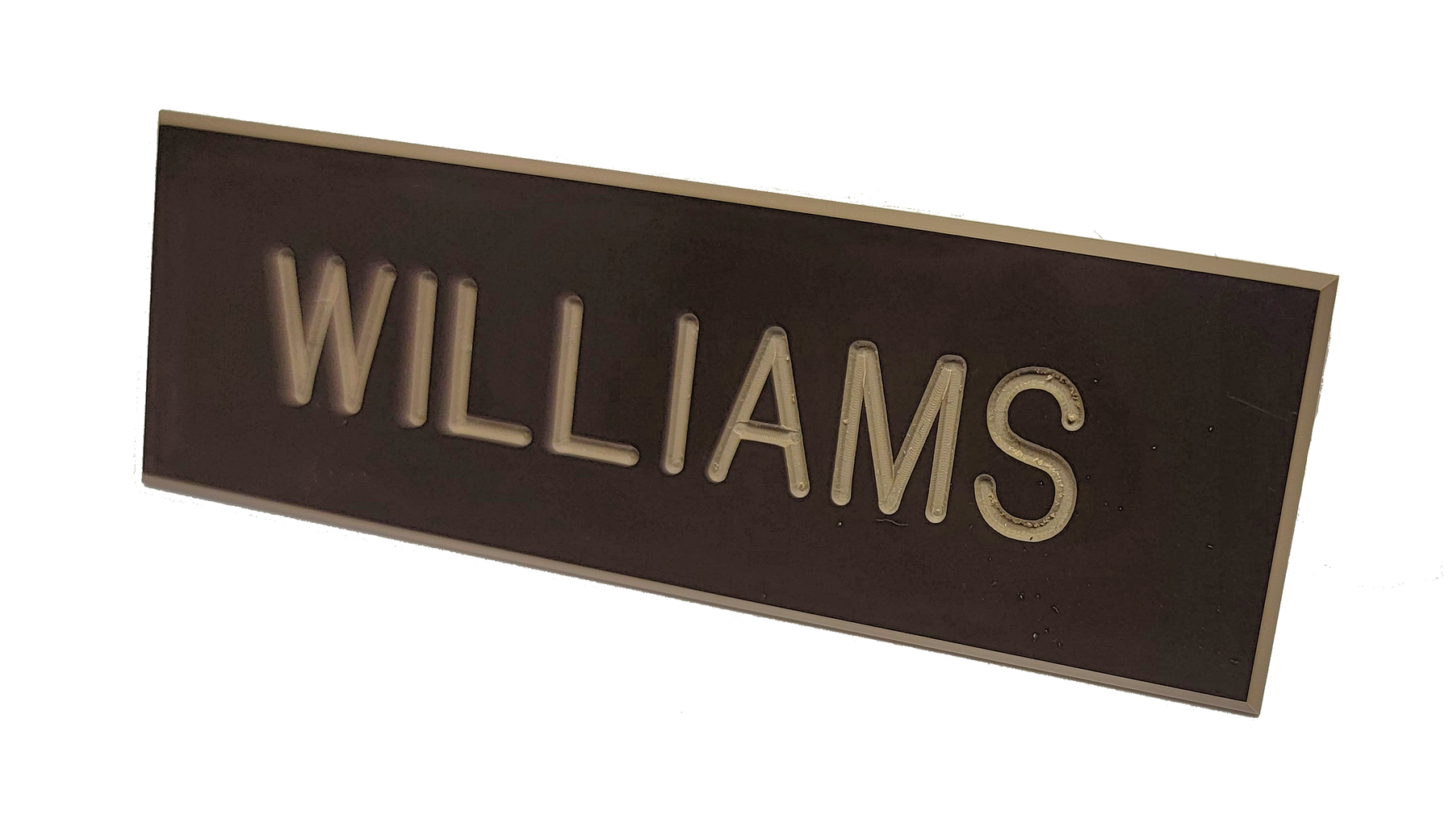 Army AGSU Brown Name Plate - Pinks and Greens Name Plate