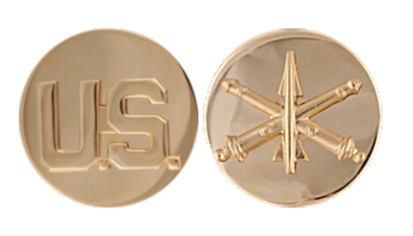 Air Defense Artillery Enlisted Collar Device Set