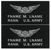 U.S. Army Leather Flight Badge - BLACK - 1 Pair