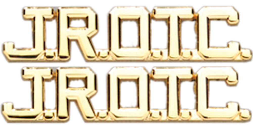JROTC Collar Letter Insignia - No Shine Metal Pin-On - PAIR