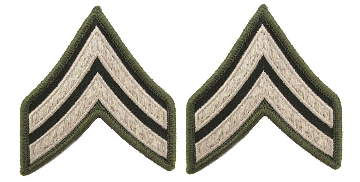 U.S. Army AGSU Chevrons Rank - Pair - Pinks and Greens