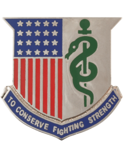Army Regimental Crest Medical Dept Corps (To Conserve Fighting Strength) Old