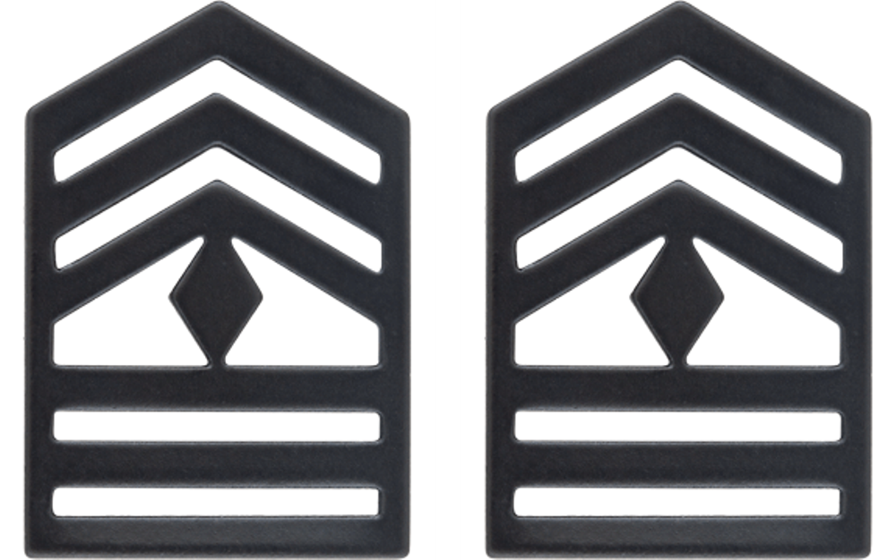 U.S. Army Black Metal ROTC Rank - Pin-on Insignia