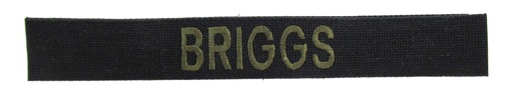 Cotton Webbing Black Name Tape - SEW ON