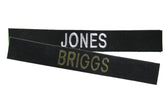 Cotton Webbing Black Name Tape - SEW ON