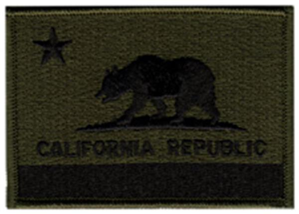 California State Flag Patch Olive Drab/Subdued
