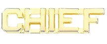 CHIEF Collar Insignia - Choose GOLD or NICKEL - Sold in Pairs