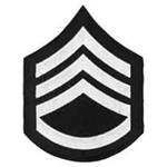 LAPD Sergeant Chevrons with Rocker - Choose Silver/Grey/Black OR White/Black