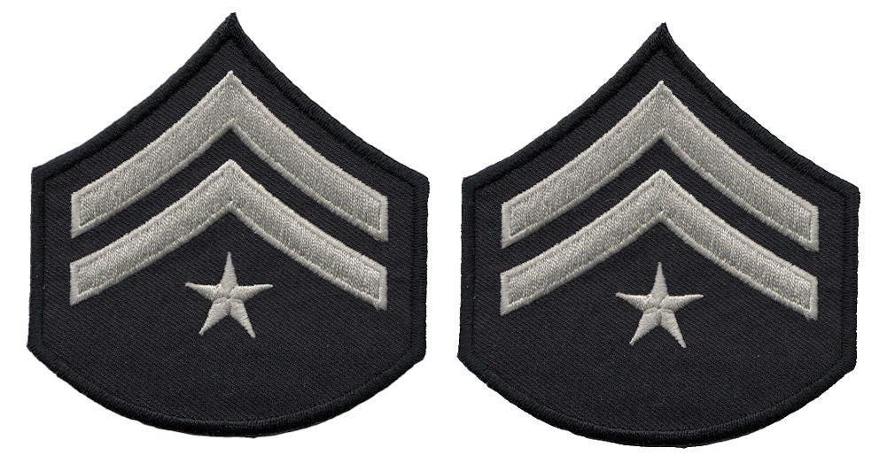 LAPD PFC Chevrons - Silver/Grey/Black