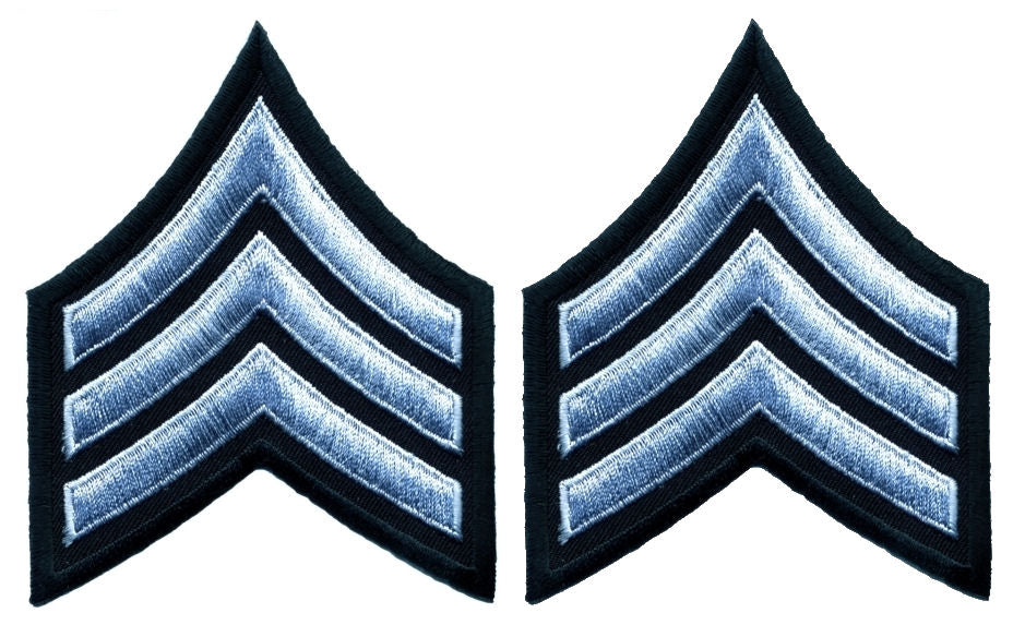 Sergeant Chevrons - Gray on Black