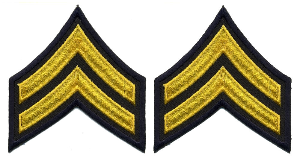 Corporal Chevrons - Medium Gold on Midnight