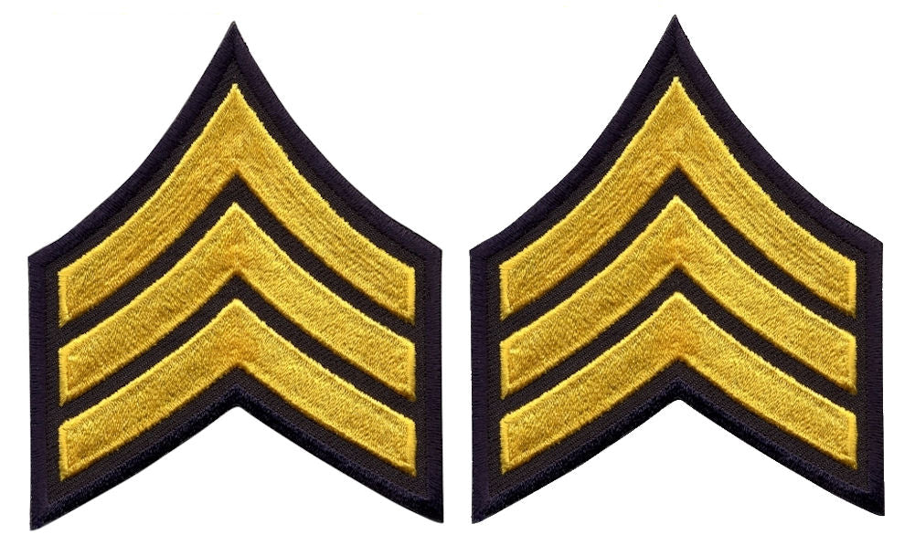 Sergeant Chevrons - Medium Gold on Midnight