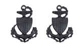 E-7 Chief Petty Officer - U.S. Coast Guard Black Metal Pin-On Rank