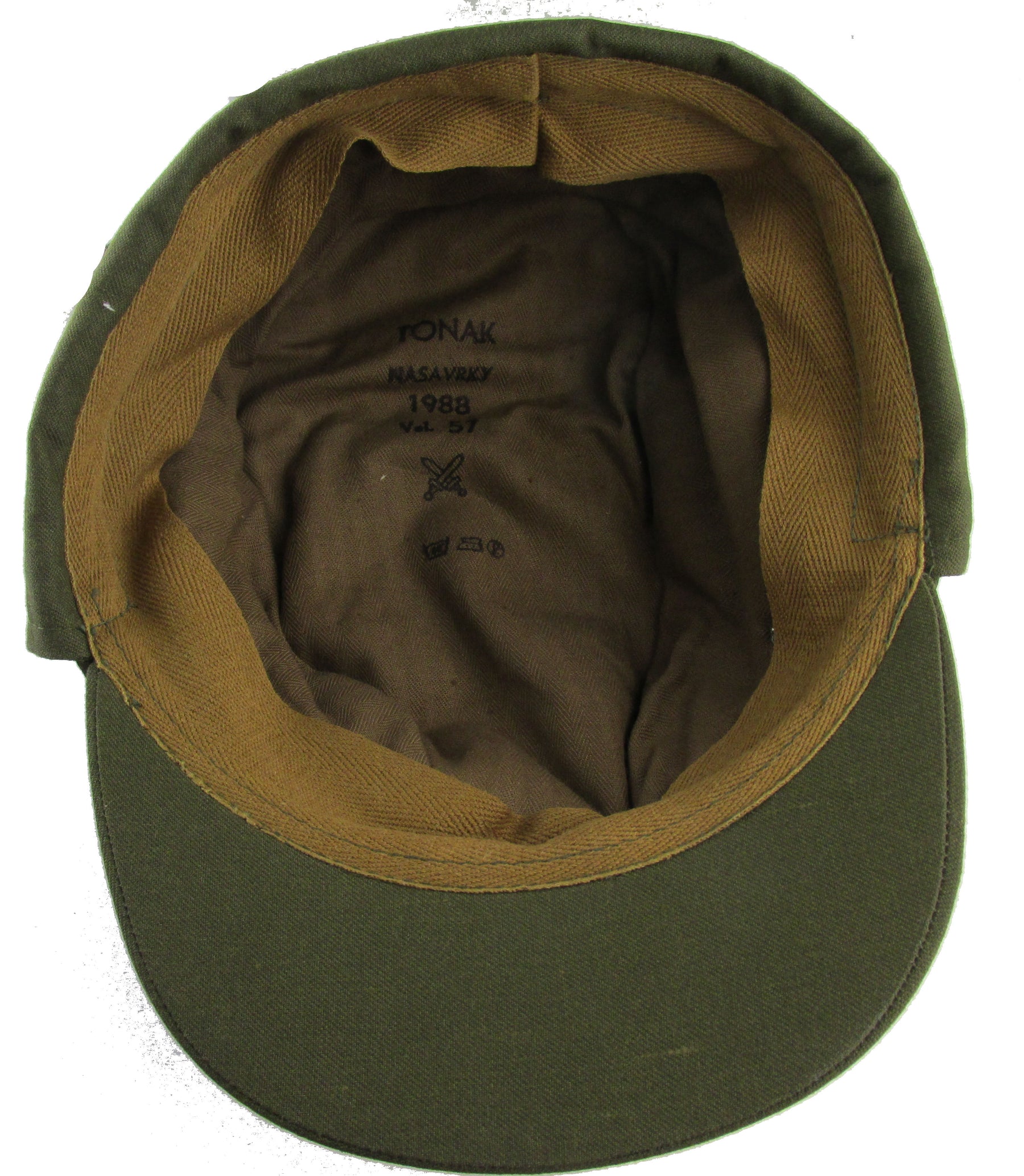 CLEARANCE - Czech-Slovakian M85 Field Cap O.D. GREEN