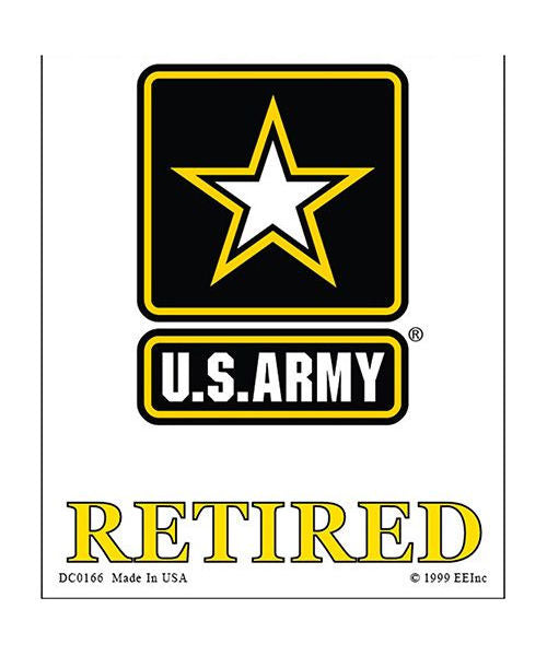 U.S. Army Star Retired Sticker - Military Decal