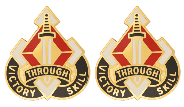 Maneuver Support Center Unit Crest - 1 PAIR - VICTORY THROUGH SKILL