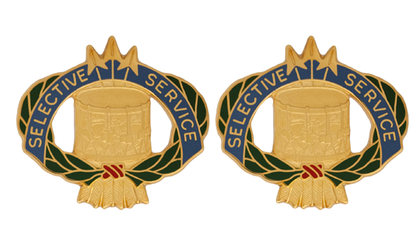 Selective Service System Unit Crest DUI - 1 PAIR