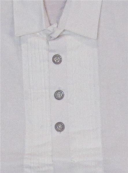 Civil War Pleated Cotton Shirt - White