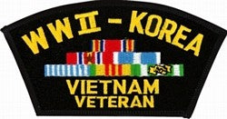 WWII - Korea - Vietnam Vet Patch