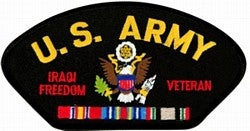 US Army Iraqi Freedom Veteran with Ribbons Patch
