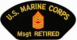 USMC E-8 MSGT RETIRED PATCH