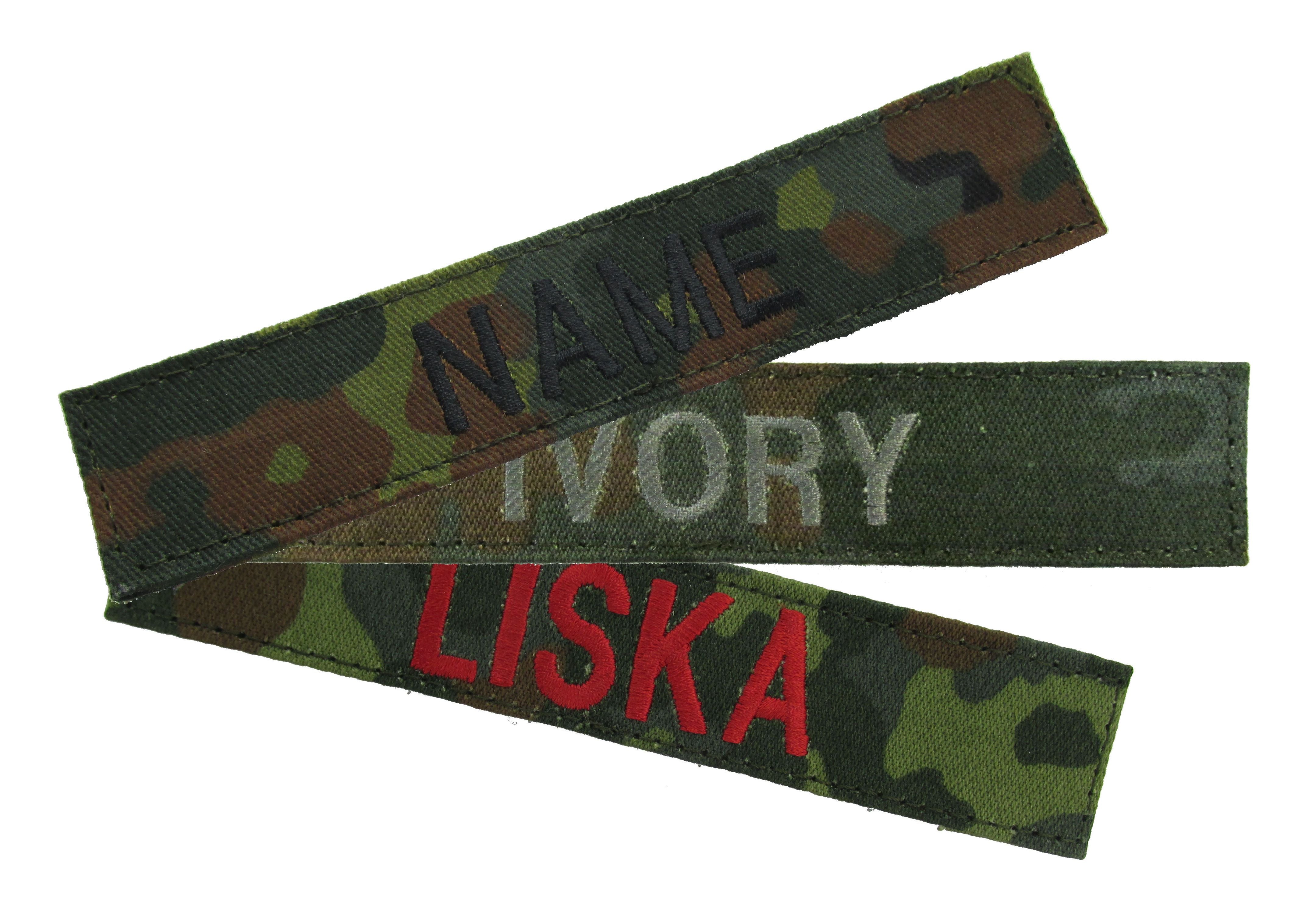 Flecktarn Name Tape with Hook Fastener Custom Name Tapes