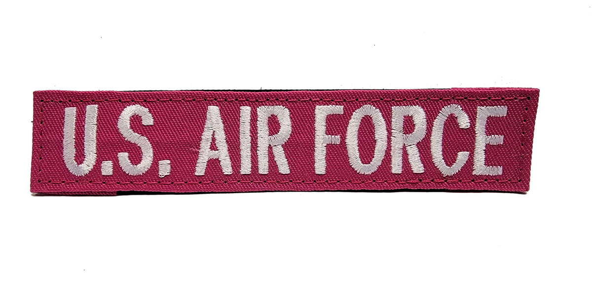 Fuchsia Name Tape with Hook Fastener - Fabric Material