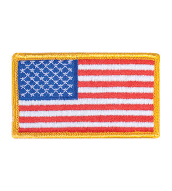 U.S. Flag Patch - Full Color Forward Facing - Sew-On or Hook Backing