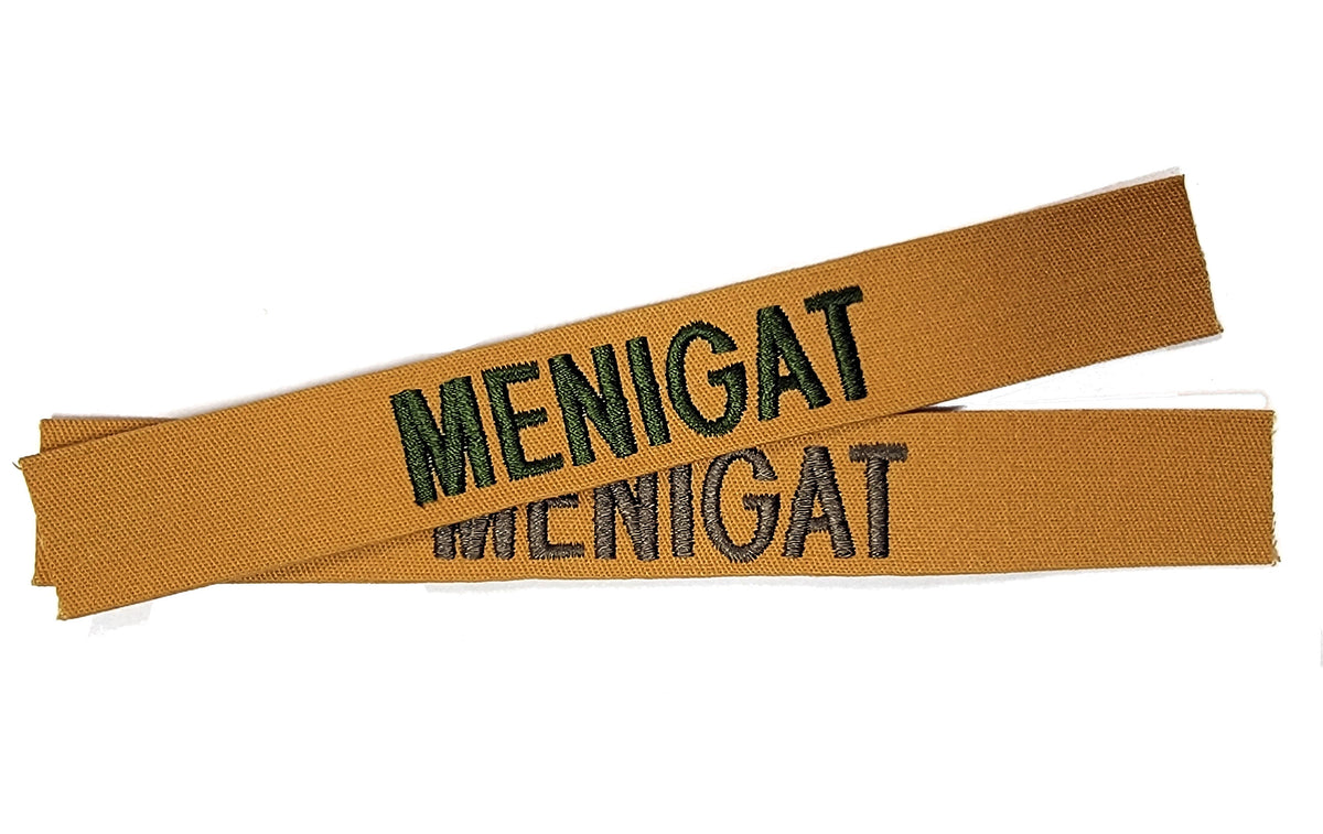 Gold Name Tape - SEW ON - Fabric Material