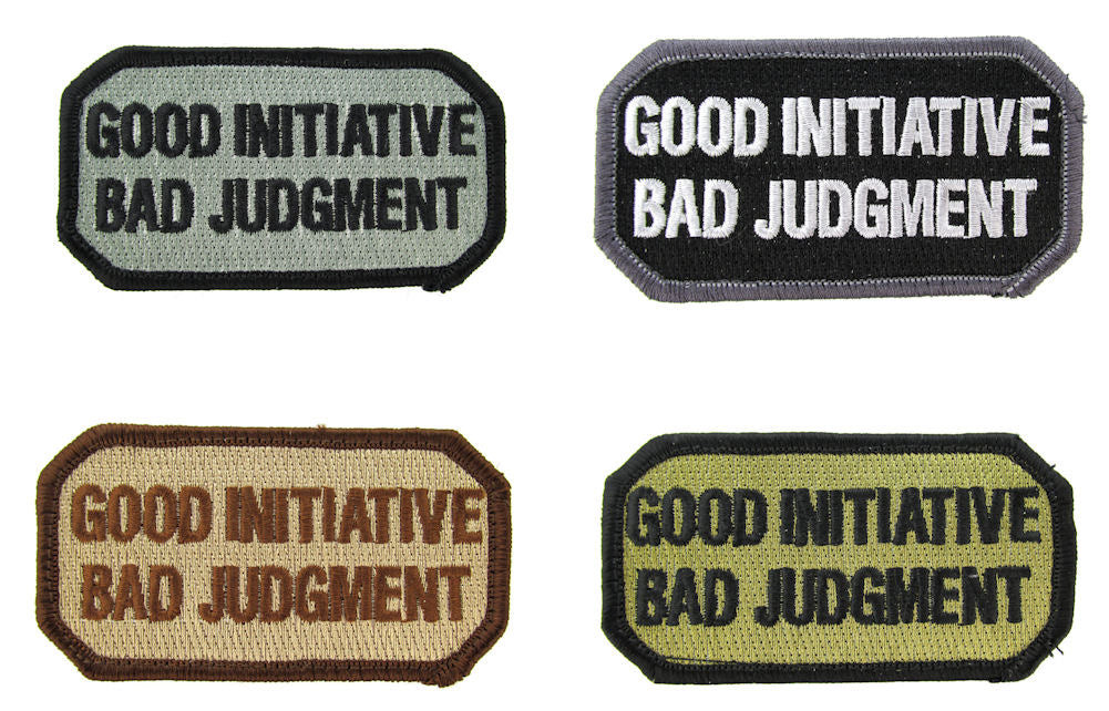 Good Initiative Bad Judgment Morale Patch, Multicam - Black
