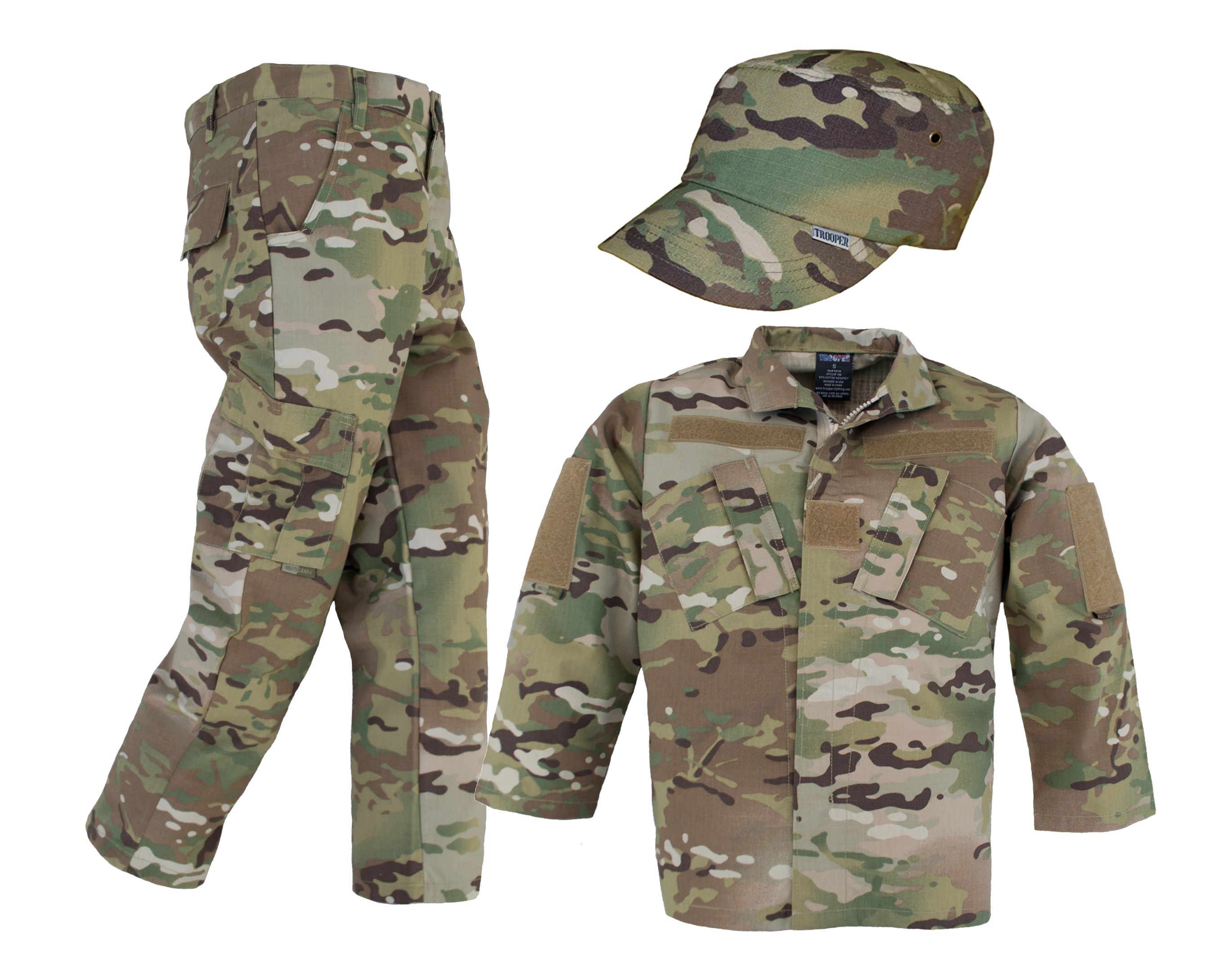  Camo Trooper Value Costume, Child's Medium : Clothing