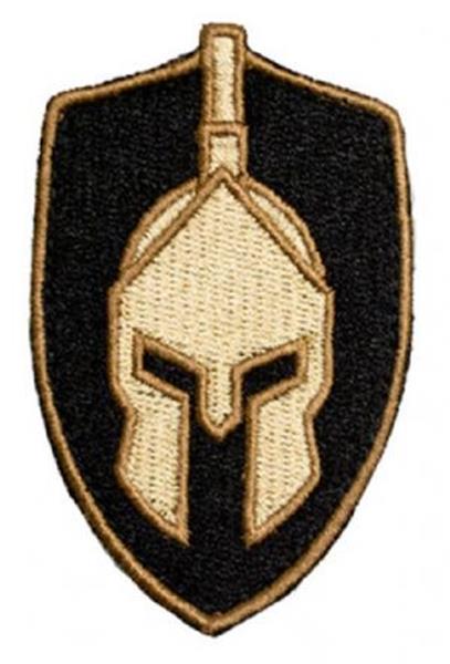 Kids Spartan Helmet Patch - TAN-BROWN