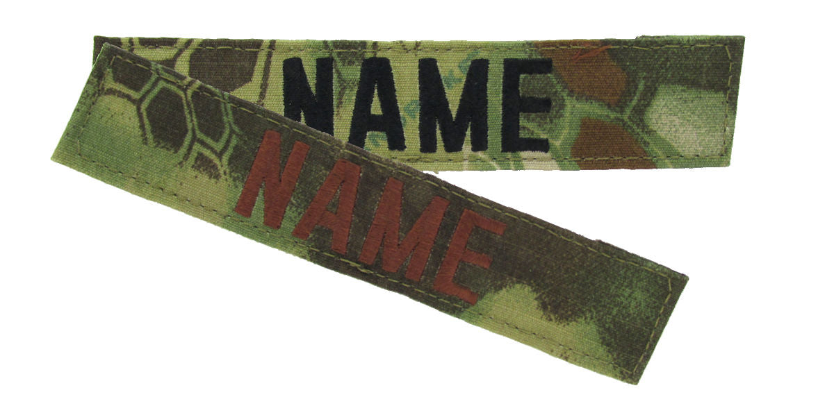 Kryptek Mandrake Name Tape with Hook Fastener Custom Name Tapes