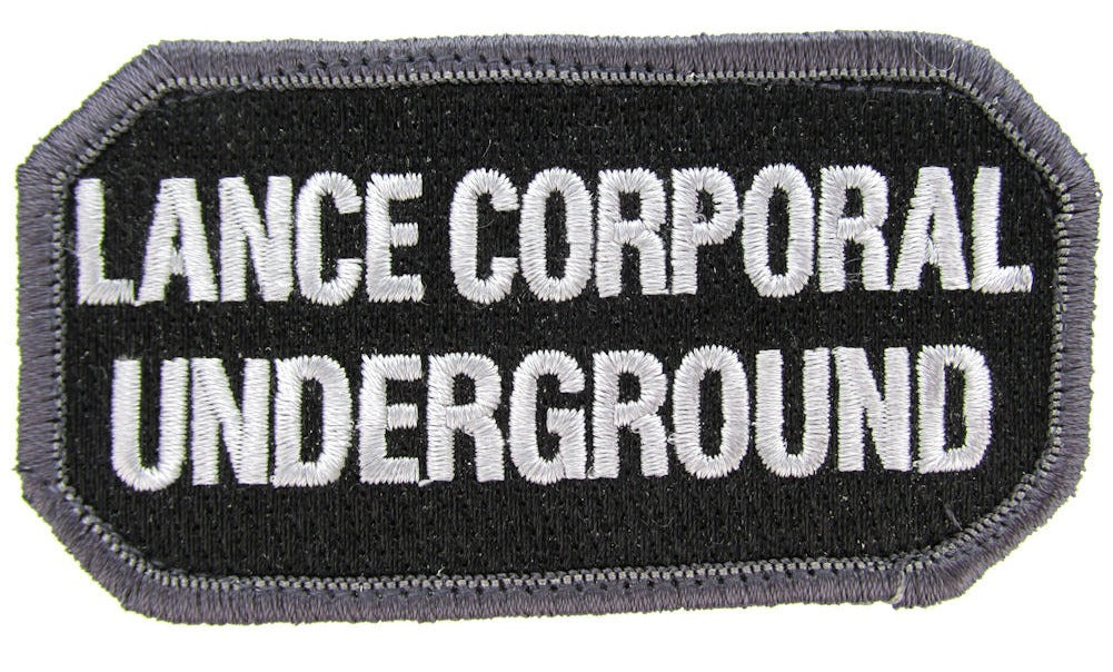 CLEARANCE - LANCE CORPORAL UNDERGROUND Morale Patch