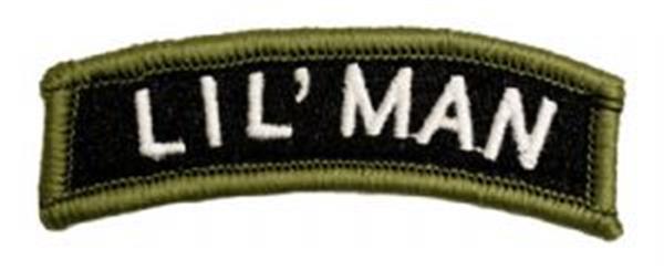 Kids Lil Man Tab Patch Rocker - OD Green and BLACK