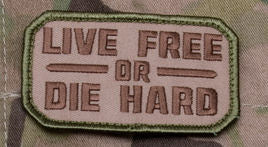 CLEARANCE - Live Free or Die Hard Morale Patch - Mil-Spec Monkey